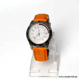 Tommy Hilfiger Women’s Quartz Camel Brown Leather Strap White Dial 42mm Watch 1792069 (Like New)