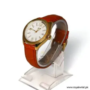 Alternative view of Tommy Hilfiger Women’s Quartz Orange Leather Strap White 40mm Watch 1781368-1 (Like New)