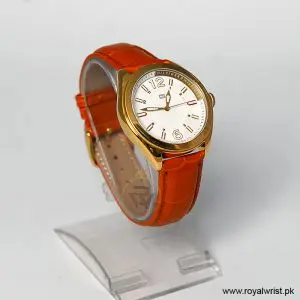 Tommy Hilfiger Women’s Quartz Orange Leather Strap White 40mm Watch 1781368-1 (Like New) - Image 3