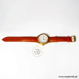 Tommy Hilfiger Women’s Quartz Orange Leather Strap White 40mm Watch 1781368-1 (Like New) - Image 5