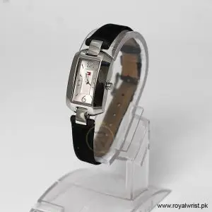 Alternative view of Tommy Hilfiger Women’s Quartz Black Leather Strap Silver Dial 20mm Watch 1780657-1 (Like New)