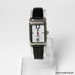 Tommy Hilfiger Women’s Quartz Black Leather Strap White Dial 22mm Watch 1780886/1 (Like New)