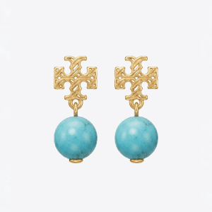 Tory Burch Women's Kira Gold Motif Feroza Drop Earrings TB32964