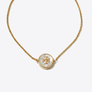 Alternative view of TORY BURCH Women's Kira Enamel Chain Bracelet In Tory Gold & Mother Of Pearl TB3569-1