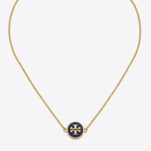 Tory Burch Women’s T Logo Circular Enamel Charm Necklace TB98756