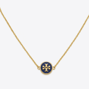 Alternative view of Tory Burch Women’s T Logo Circular Enamel Charm Necklace TB98756