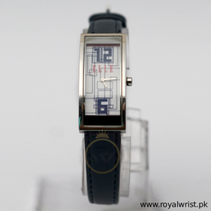 Elle Women’s Quartz Blue Leather Strap White Line Multi-Color Dial 19mm Watch EL20116SO4C (Like New)
