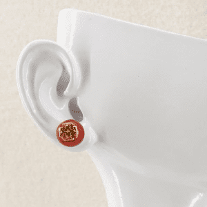 Tory Burch Women’s Kira Pearl Stud Earrings Red OS TB2896