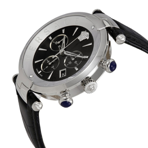 Alternative view of Versace Women's Quartz Swiss Made Black Leather Strap Black Dial 41mm Watch VAJ010016 (Like New)