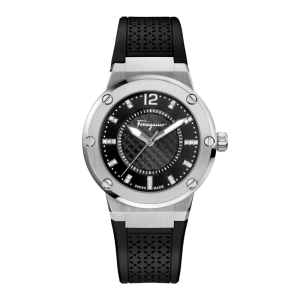 Salvatore Ferragamo Women’s Quartz Black Silicone Strap Black Dial 33mm Watch SFIG010019 (Without Tag)