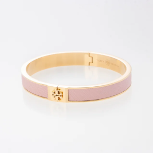 Tory Burch Women’s Icon Bracelet Tory Gold & Pink Resin Logo TB05889