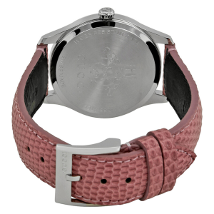 Gucci Women’s Swiss Made Quartz Pink Leather Strap Black Dial 36mm Watch YA1264046 (Without Tag) - Image 3