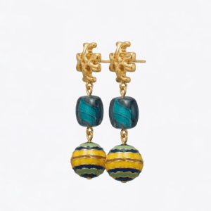 Alternative view of Tory Burch Women's Logo Multi-Color Resin Drop Earrings Gold Tone TB9856-1