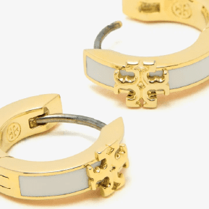 Tory Burch Kira Enamel Huggie Earrings TB9752 - Image 3