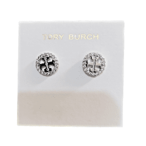 Tory Burch Women's Roundness Silver Medium Earrings TB8246