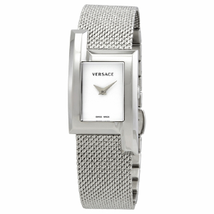 Versace Women's Quartz Swiss Silver Stainless Steel White Dial 21mm Watch VELU00519 (Without Tag)