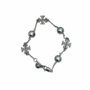 Tory Burch Women's Rhinestone Pearl Bracelet TB9835-2