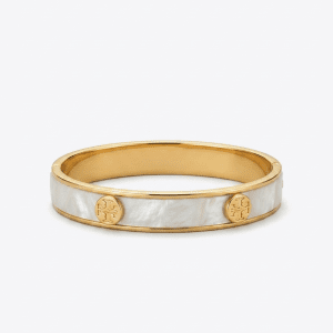 Alternative view of Tory Burch Women's Icon Hinge Bracelet Gold Finish With Ivory Enamel Inlay TB72399