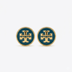Alternative view of Tory Burch Women's Crystal Reversible Double-Sided Earrings Sky Blue & Gold C1988-2