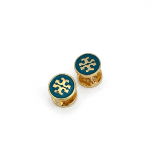 Tory Burch Women's Crystal Reversible Double-Sided Earrings Sky Blue & Gold C1988-2