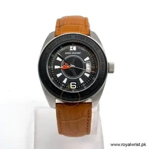 Hugo Boss Men’s Quartz Camel Brown Leather Strap Black Dial 43mm Watch 1512613/2 (Like New)