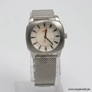Boss Men's Quartz Silver Stainless Steel Mother Of Pearl Dial 35mm Watch 1502173 (Like New)