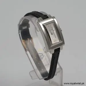 Hugo Boss Women’s Quartz Black Leather Strap Silver Sunray Dial 18mm Watch 1502095 (Like New)