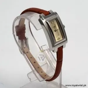 Hugo Boss Women’s Quartz Brown Leather Strap Beige Dial 18mm Watch 1502096/1 (Like New) - Image 3