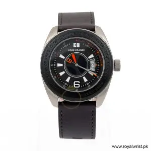 Hugo Boss Men’s Quartz Brown Leather Strap Black Dial 43mm Watch 1512613/5 (Like New)