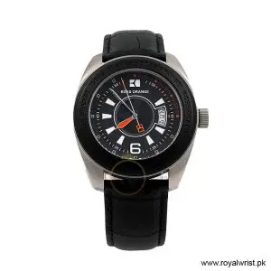 Hugo Boss Men’s Quartz Black Leather Strap Black Dial 43mm Watch 1512613/3 (Like New)
