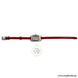Hugo Boss Women’s Quartz Red Leather Strap Silver Sunray Dial 18mm Watch 1502095/1 (Like New) - Image 5