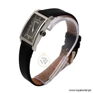 Alternative view of Hugo Boss Women’s Quartz Black Leather Strap Dark Grey Dial 21mm Watch 1502174/1 (Like New)