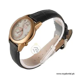 Alternative view of Elle Women’s Quartz Black Leather Strap Mother Of Pearl Dial 40mm Watch EL20049S03N/3 (Like New)