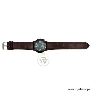 Elle Women’s Quartz Brown Leather Strap Black Mother Of Pearl Dial 40mm Watch EL20049S05N/1 (Like New) - Image 4