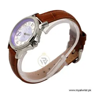 Alternative view of Tommy Hilfiger Women’s Quartz Brown Leather Strap Purple & Silver Dial 36mm Watch 1780963/1 (Like New)