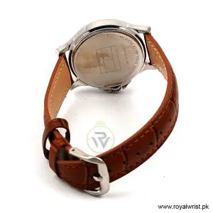 Tommy Hilfiger Women’s Quartz Brown Leather Strap Purple & Silver Dial 36mm Watch 1780963/1 (Like New) - Image 3