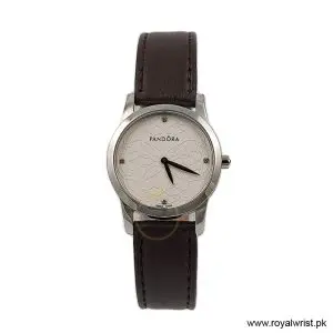 Pandora Women’s Quartz Swiss Made Brown Leather Strap White Dial 30mm Watch 811037LS/5 (Like New)