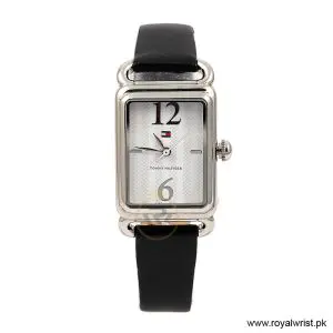 Tommy Hilfiger Women’s Quartz Black Leather Strap White Dial 22mm Watch 1780888/3 (Like New)