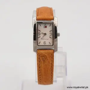 Tommy Hilfiger Women’s Quartz Camel Brown Leather Strap Mother of Pearl Dial 21mm Watch F80130/1 (Like New)