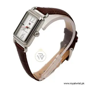 Alternative view of Tommy Hilfiger Women’s Quartz Brown Leather Strap White Dial 22mm Watch 1780888/4 (Like New)