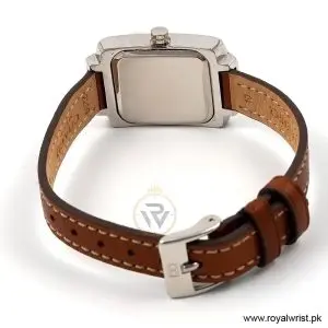 Tommy Hilfiger Women’s Quartz Brown Leather Strap White Dial 22mm Watch F80184 (Like New) - Image 4