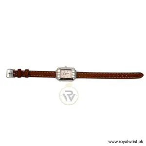 Tommy Hilfiger Women’s Quartz Brown Leather Strap White Dial 22mm Watch F80184 (Like New) - Image 3