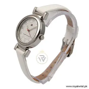 Alternative view of Tommy Hilfiger Women’s Quartz White Leather Strap White Dial 28mm Watch 1780720/1 (Like New)