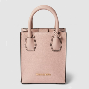 Michael Kors Mercer Extra-Small Pebbled Leather Crossbody Bag For Women's – PINK (Size: W:6" H:6.75" D:2.5") 35S1GM9T0L