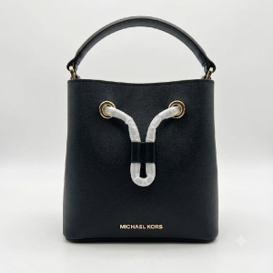 Michael Kors Suri Small Logo Bucket Crossbody Bag For Women's – Black (Size: W:7" H:7" D:4") 35T0GU2C0B