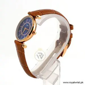 Alternative view of Lorus by Seiko Women’s Quartz Brown Leather Strap Blue Dial 28mm Watch RRW14FX9 (Like New)