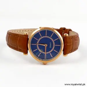 Lorus by Seiko Women’s Quartz Brown Leather Strap Blue Dial 28mm Watch RRW14FX9 (Like New) - Image 4