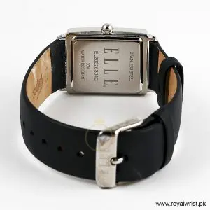 Elle Women’s Quartz Black Leather Strap Blue Mother Of Pearl Dial 26mm Watch EL20026S04C/1 (Like New) - Image 3