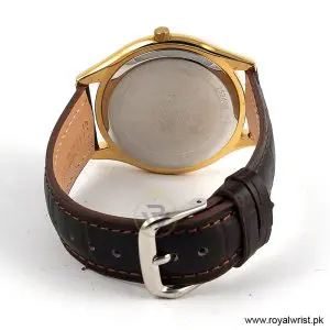 Michael Kors Women’s Quartz Brown Leather Strap Gold Dial 44mm Watch MK8671/1 (Like New) - Image 4