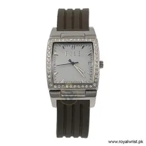 Elle Women’s Quartz Grey Silicone Strap Blue Dial 28mm Watch EL20052P02N/1 (Like New)